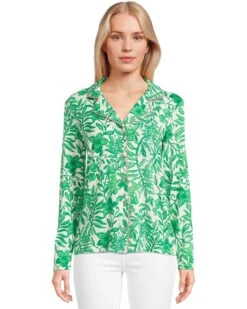 Lilly Pulitzer Pj Knit Long Sleeve Button-Up Top | Sleepwear