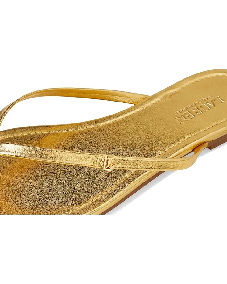 Lauren Ralph Lauren Raquel Metallic Leather Flip-flops | Sandals 8 Lauren Ralph Lauren Raquel Metallic Leather Flip-flops | Sandals - Image 6