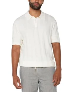 Liverpool Los Angeles Short Sleeve Sweater Knit Polo | Sweaters