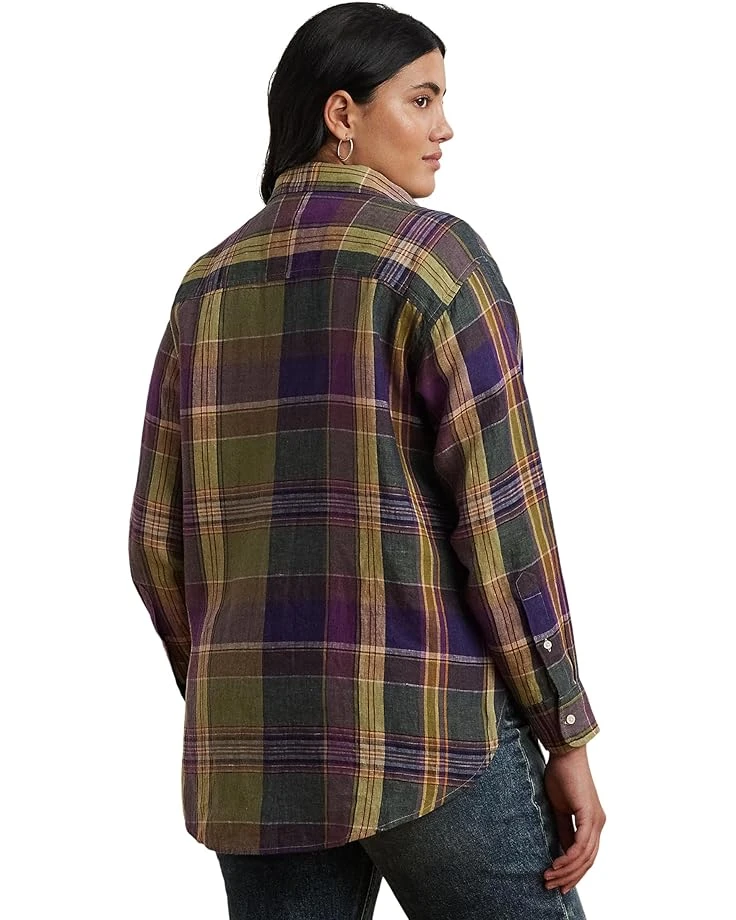 Lauren Ralph Lauren Plus Size Brawley Long Sleeve Button Front Shirt | Shirts & Tops 4 Lauren Ralph Lauren Plus Size Brawley Long Sleeve Button Front Shirt | Shirts & Tops - Image 2