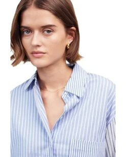 Madewell Big Shirt - Double Weave Stripe Chambray | Shirts & Tops -Daily Wear Shop 81Dv5GZTSL. AC SR736920