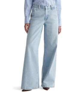AG Jeans Stella Mid-Rise Wide Leg Palazzo Jeans in Idol