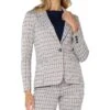 Liverpool Los Angeles Petite Fitted Blazer In Navy Taupe Grid | Coats & Outerwear -Daily Wear Shop 81LJa4buhLL. AC SR736920