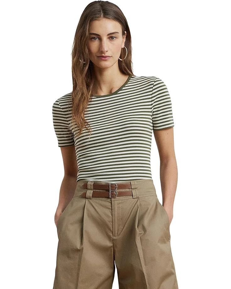 Lauren Ralph Lauren Striped Stretch Cotton Crewneck Tee | Shirts & Tops 7 Lauren Ralph Lauren Striped Stretch Cotton Crewneck Tee | Shirts & Tops - Image 5