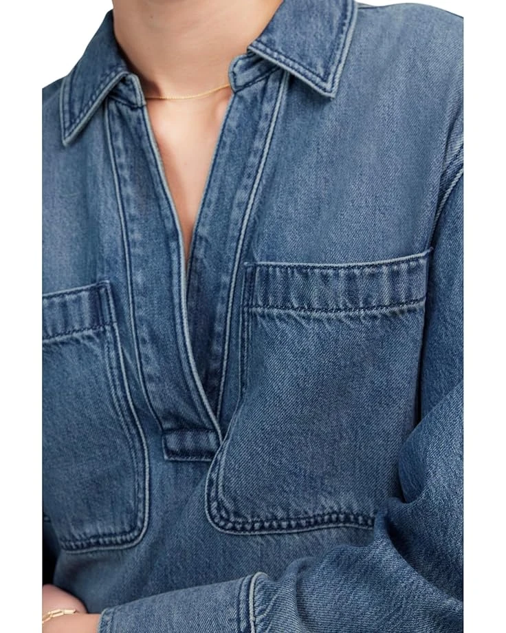 Madewell Long Sleeve Popover Mini Dress in Croswell | Dresses 5 Madewell Long Sleeve Popover Mini Dress in Croswell | Dresses - Image 3