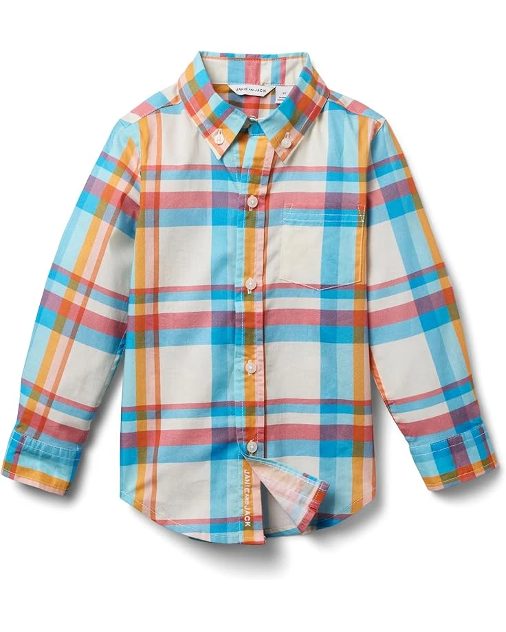 Janie and Jack Madras Plaid Button-Down Shirt (Toddler/Little Kid/Big Kid) | Shirts & Tops 3 Janie and Jack Madras Plaid Button-Down Shirt (Toddler/Little Kid/Big Kid) | Shirts & Tops