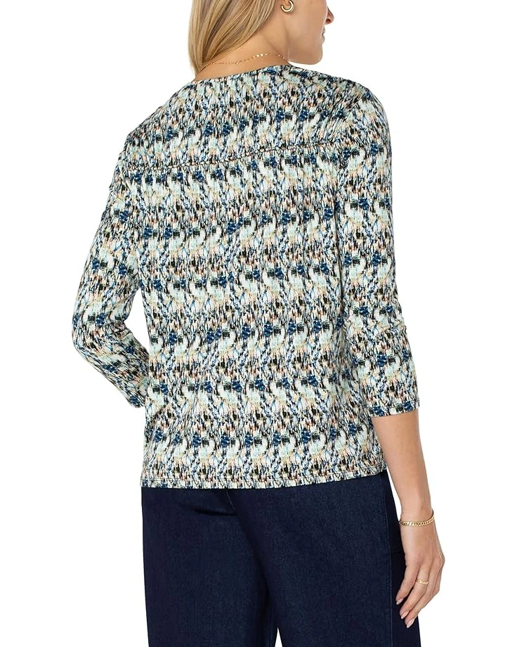 Liverpool Los Angeles 3/4 Sleeve Shirred Detail Knit Top | Shirts & Tops 4 Liverpool Los Angeles 3/4 Sleeve Shirred Detail Knit Top | Shirts & Tops - Image 2