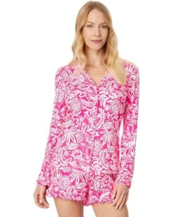 Lilly Pulitzer Pj Knit Long Sleeve Button-Up Top | Sleepwear -Daily Wear Shop 81bbiie5FvL. AC SR736920
