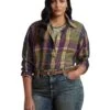 Lauren Ralph Lauren Plus Size Brawley Long Sleeve Button Front Shirt | Shirts & Tops