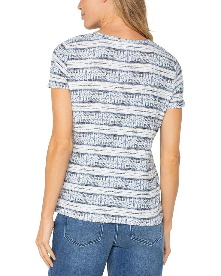 Liverpool Los Angeles Short Sleeve Scoop Neck Knit Top With Miter Front | Shirts & Tops 4 Liverpool Los Angeles Short Sleeve Scoop Neck Knit Top With Miter Front | Shirts & Tops - Image 2