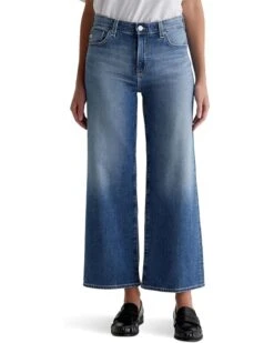 AG Jeans Saige Mid-Rise Wide Leg Jeans in Bell Canyon