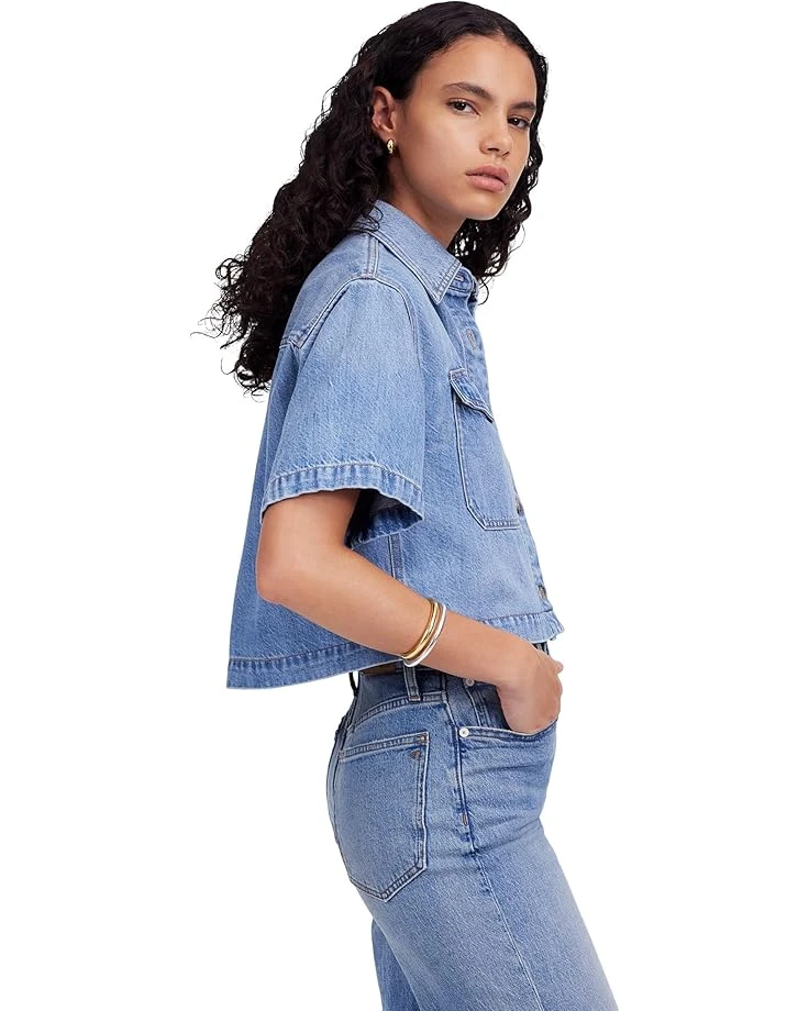 Madewell Boxy Cropped Short Sleeve Shirt In Altoona | Shirts & Tops 5 Madewell Boxy Cropped Short Sleeve Shirt In Altoona | Shirts & Tops - Image 3