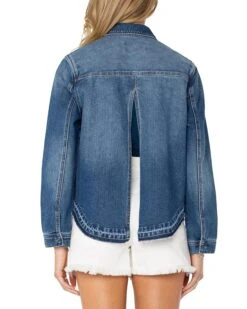 Liverpool Los Angeles Split Back Denim Shirt Jacket | Shirts & Tops -Daily Wear Shop 81kRuUc7FNL. AC SR736920