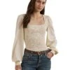Lauren Ralph Lauren Smocked Jersey Blouson Sleeve Top | Shirts & Tops -Daily Wear Shop 81kWO97ezVL. AC SR736920