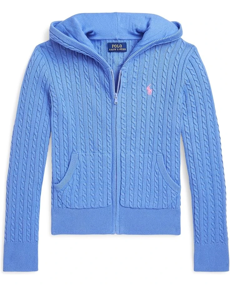 Polo Ralph Lauren Kids Mini-Cable Cotton Full-Zip Hoodie (Big Kid) | Hoodies & Sweatshirts 3 Polo Ralph Lauren Kids Mini-Cable Cotton Full-Zip Hoodie (Big Kid) | Hoodies & Sweatshirts
