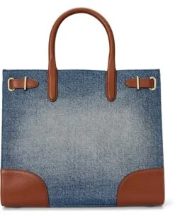Lauren Ralph Lauren Leather-trim Denim Medium Devyn Tote Bag | Handbags -Daily Wear Shop 81khupI0BL. AC SR736920