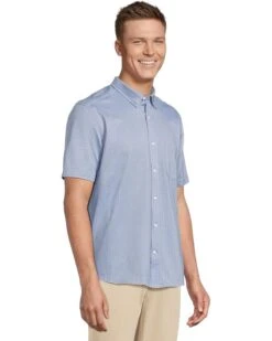 Johnston & Murphy Short Sleeve XC Flex Birdseye Geo Print Button Front Shirt | Shirts & Tops -Daily Wear Shop 81kuFsyAqhL. AC SR736920