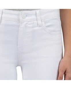 KUT from the Kloth Petite Amy Crop Straight Leg Roll-Up Fray in Optic White | Jeans -Daily Wear Shop 81lgbZJrOBL. AC SR736920