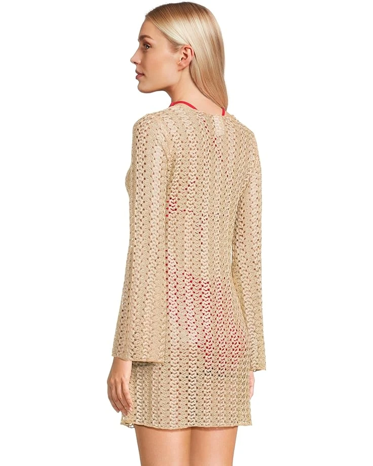 BECCA Golden Crochet Buckle Tunic Cover-Up | Swimwear 5 BECCA Golden Crochet Buckle Tunic Cover-Up | Swimwear - Image 3