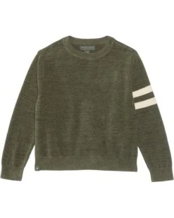 Barefoot Dreams Kids Cozychic Ultra Lite® Youth Pullover W/ Contrast Stripes(Little Kid/Big Kid) | Sweaters