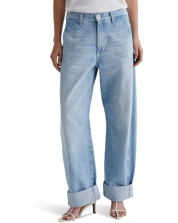 AG Jeans Mercer High Rise Cuffed Barrel Jeans in Sunset Blues 3 AG Jeans Mercer High Rise Cuffed Barrel Jeans in Sunset Blues