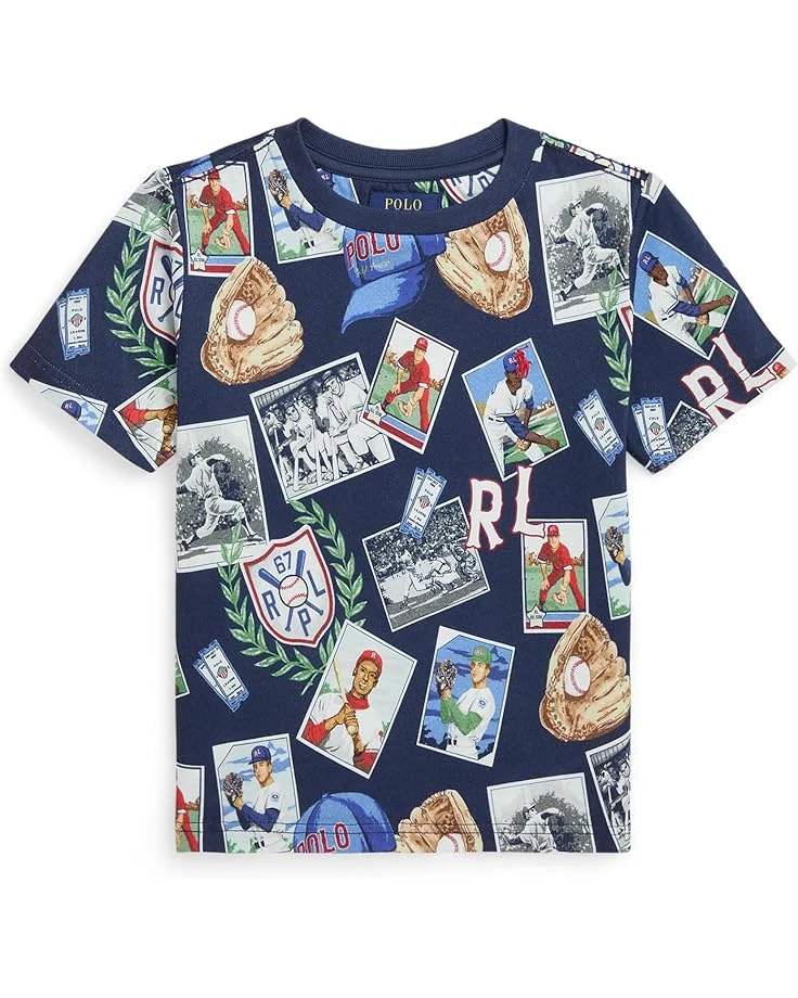 Polo Ralph Lauren Kids Baseball-Print Cotton Jersey Tee (Toddler/Little Kid) | Shirts & Tops 3 Polo Ralph Lauren Kids Baseball-Print Cotton Jersey Tee (Toddler/Little Kid) | Shirts & Tops
