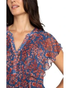 Liverpool Los Angeles Petite Double Layer Flutter Sleeve Woven Blouse With Pintucks | Shirts & Tops -Daily Wear Shop 81vJ4yEZMVL. AC SR736920
