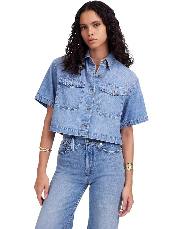 Madewell Boxy Cropped Short Sleeve Shirt In Altoona | Shirts & Tops 3 Madewell Boxy Cropped Short Sleeve Shirt In Altoona | Shirts & Tops