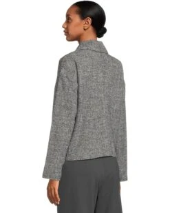 Eileen Fisher Short Blazer | Coats & Outerwear -Daily Wear Shop 81y82p0sw1L. AC SR736920