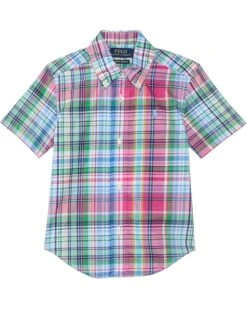 Polo Ralph Lauren Kids Gingham Cotton Poplin Short-Sleeve Shirt (Infant) | Shirts & Tops -Daily Wear Shop 81yMmWbf33L. AC SR736920
