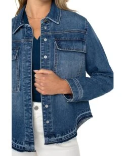 Liverpool Los Angeles Split Back Denim Shirt Jacket | Shirts & Tops -Daily Wear Shop 910kgixkJnL. AC SR736920