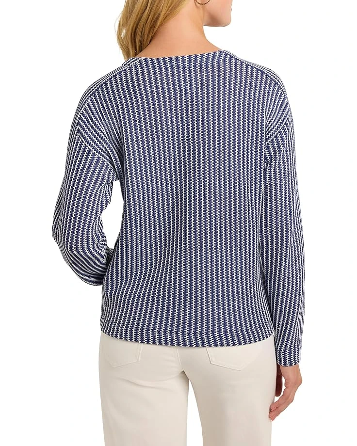 NIC+ZOE Zig Zag Blues Top | Shirts & Tops 4 NIC+ZOE Zig Zag Blues Top | Shirts & Tops - Image 2