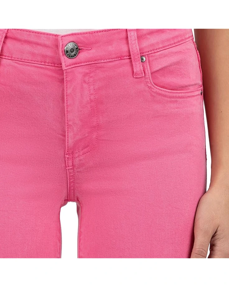 KUT from the Kloth Petite Amy Crop Straight Leg Roll-Up Fray in Sugar Coral | Jeans 6 KUT from the Kloth Petite Amy Crop Straight Leg Roll-Up Fray in Sugar Coral | Jeans - Image 4