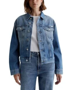 AG Jeans Ramie Oversized Trucker Jacket | Coats & Outerwear -Daily Wear Shop 91LiqBClVRL. AC SR736920