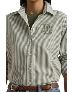 Lauren Ralph Lauren Relaxed Fit Striped Broadcloth Shirt | Shirts & Tops -Daily Wear Shop 91NsZRU52WL. AC SR736920