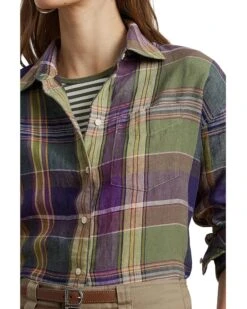 Lauren Ralph Lauren Relaxed Fit Plaid Linen Shirt | Shirts & Tops 8 Lauren Ralph Lauren Relaxed Fit Plaid Linen Shirt | Shirts & Tops -Daily Wear Shop 91aHZ1PGbeL. AC SR736920