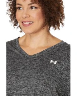Under Armour Plus Size Tech Short Sleeve V-Neck Twist | Shirts & Tops -Daily Wear Shop 91hPMiD8IL. AC SR736920