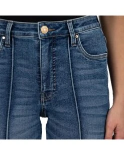 KUT from the Kloth Fay High Rise Fab Ab Straight Leg-roll Up Pintuck | Jeans -Daily Wear Shop 91jaUb00DLL. AC SR736920