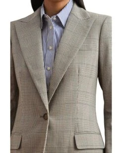 Lauren Ralph Lauren Glen Plaid Cotton Blend Twill Blazer | Coats & Outerwear -Daily Wear Shop 91wT Hmf1tL. AC SR736920
