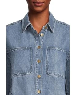 Madewell Cropped Boxy Long Sleeve Shirt In Maspeth Wash | Shirts & Tops -Daily Wear Shop 91ywlRHTCgL. AC SR736920