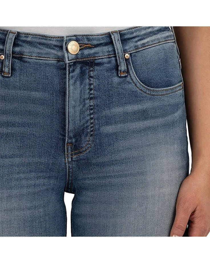 KUT from the Kloth Petite Rachael High-Rise Fab AB Mom Raw Hem in Braveness | Jeans 6 KUT from the Kloth Petite Rachael High-Rise Fab AB Mom Raw Hem in Braveness | Jeans - Image 4