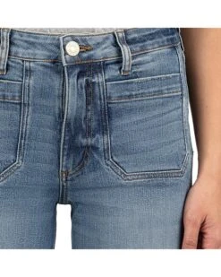 KUT from the Kloth Petite Elizabeth High-Rise Straight Leg Front Inset Pockets in Clarity | Jeans -Daily Wear Shop A1lwoJUW05L. AC SR736920