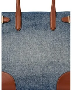 Lauren Ralph Lauren Leather-trim Denim Medium Devyn Tote Bag | Handbags -Daily Wear Shop A1o8rTxXSrL. AC SR736920